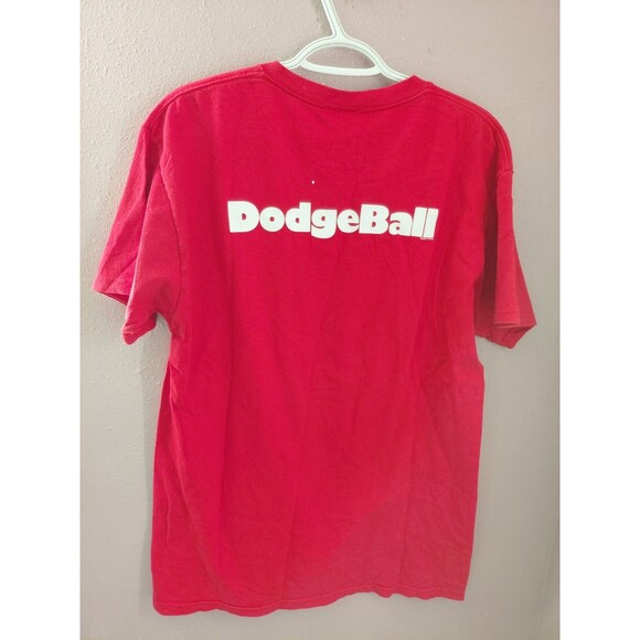 Vintage Dodgeball T Shirt Mens L Red Average Joe's Movie Promo Tee Y2K 2004 - Picture 6 of 10